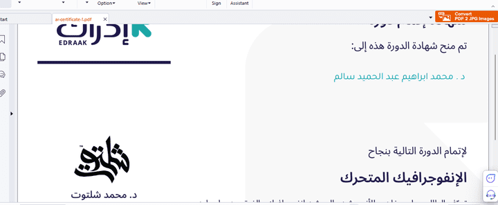 دورة الانفوجرافيك موشن