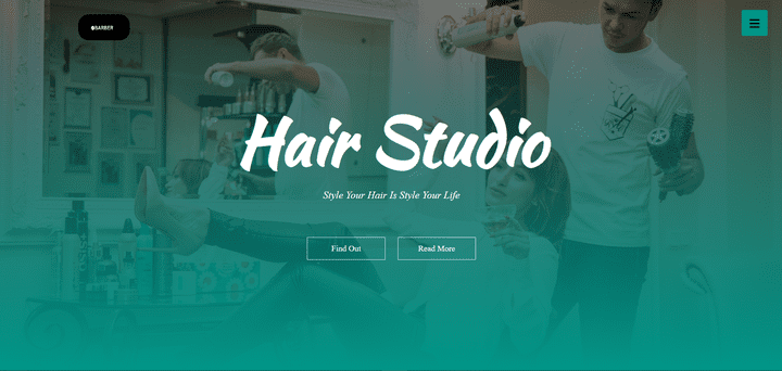 Barber shop website