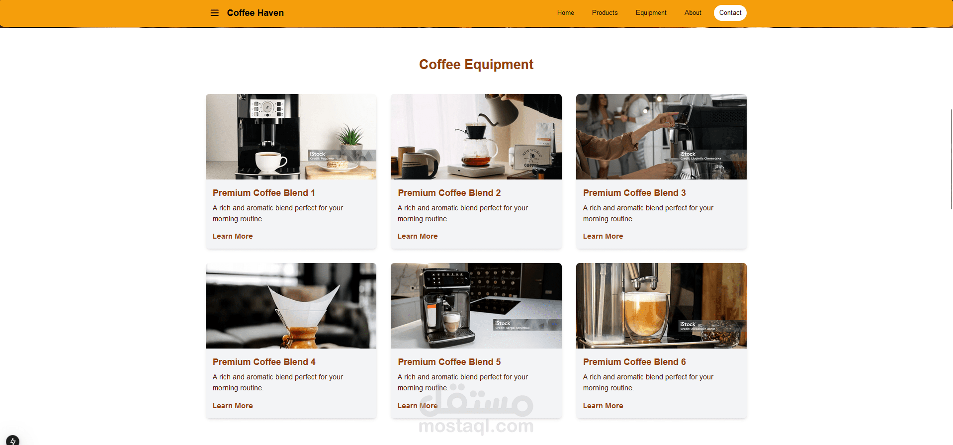 Coffe Store Using NextJS and Tailwind css | مستقل