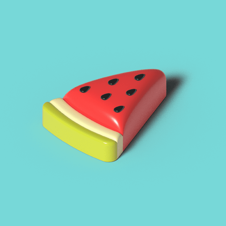 watermelon shape design 3D