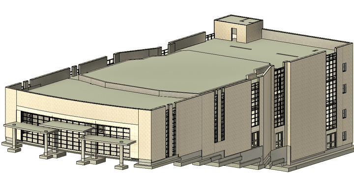 3D Modeling for a Theatre by Revit