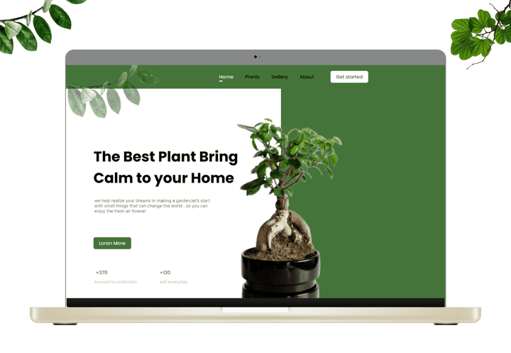 ( صفحة هبوط لبيع النبات )Plant Shop Landing Page