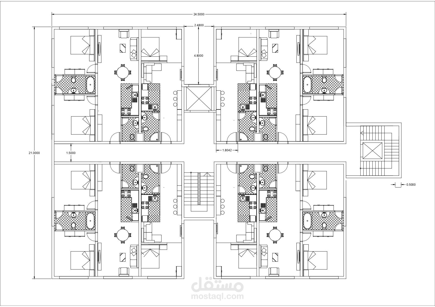 مخططات 2d معمارية وإنشائية