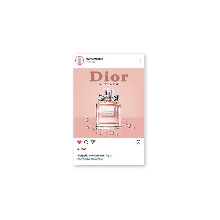 تصميم لشركة عطور "Dior"