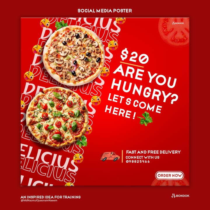 Social media poster | DELICIUS PIZZA