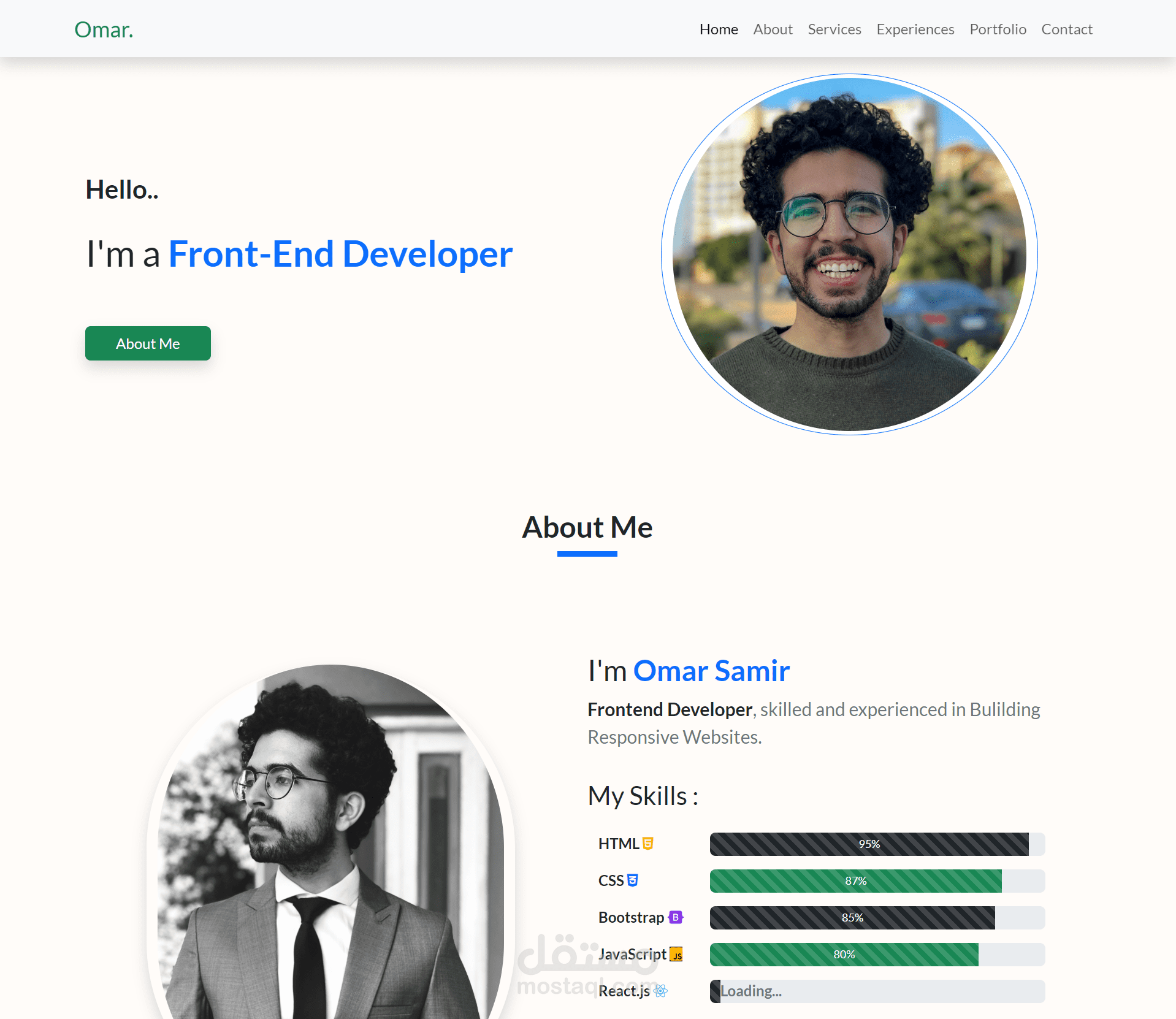 Protfolio - موقع لعرض اعمالك او سيرتك الذاتيه cv