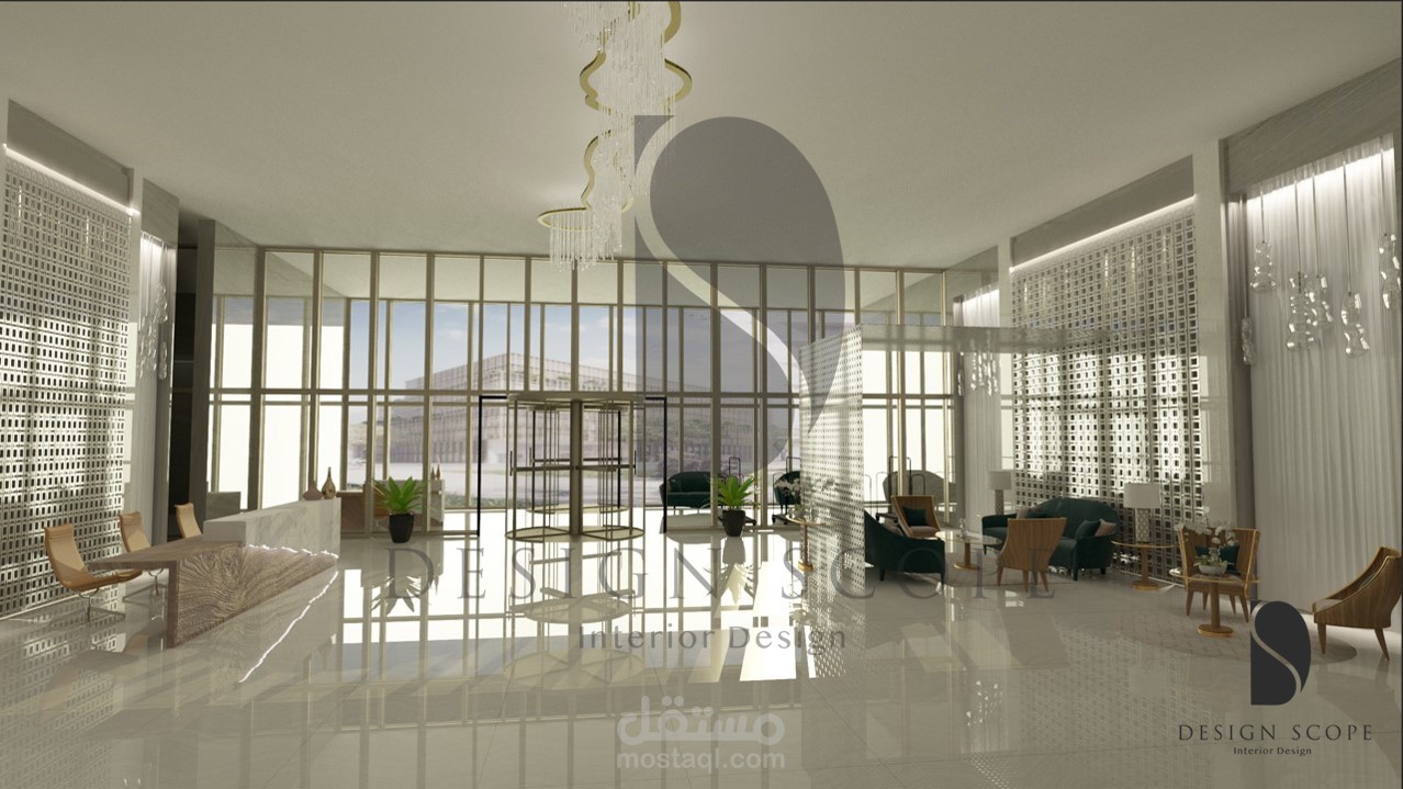 Lobby hotel - تصميم لوبي فندق