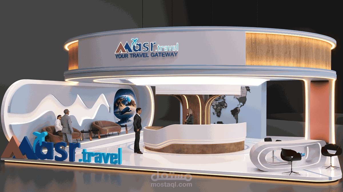 Booth design for a tourism company