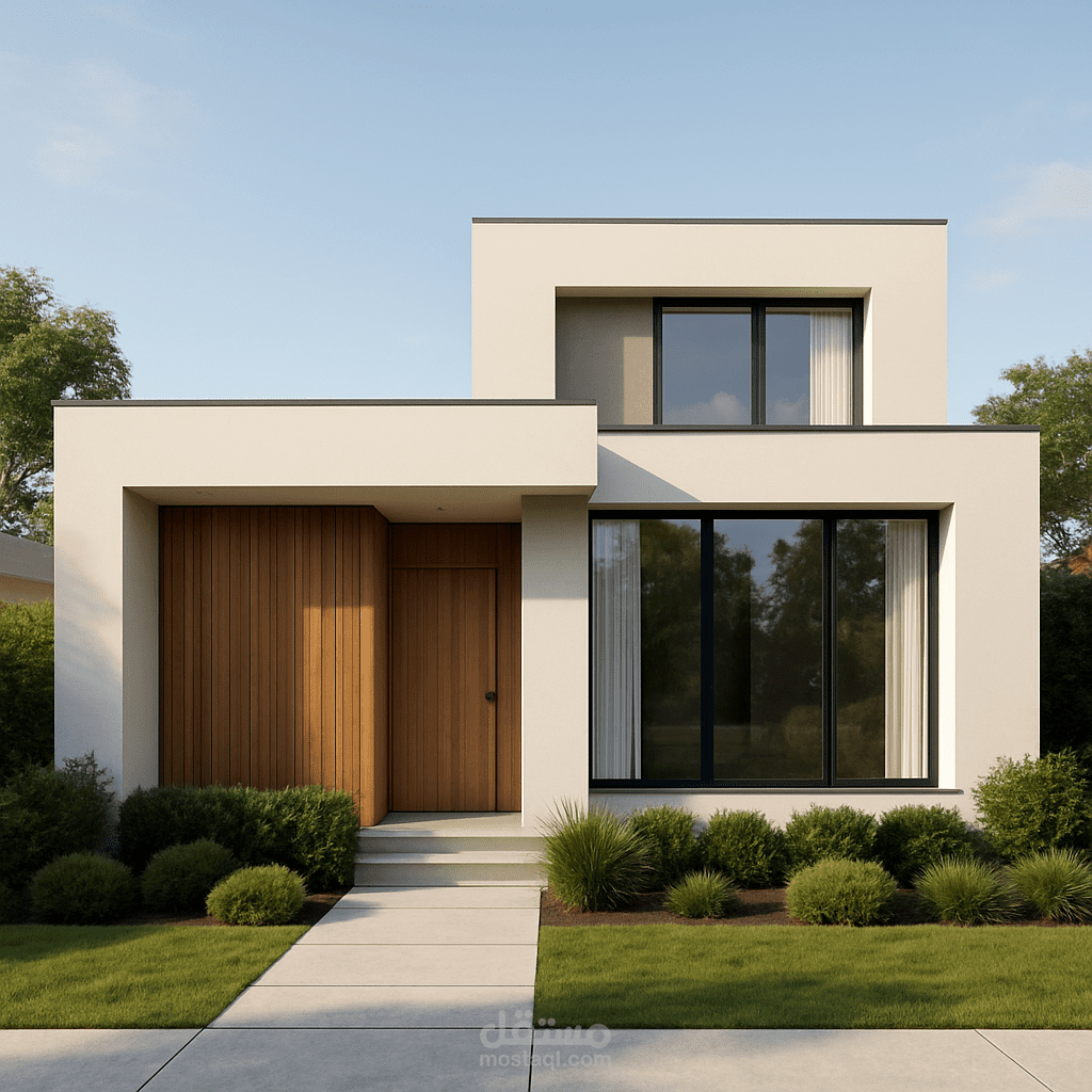 المطاوب تصميم بيت مكون من طابقين مريح للعين