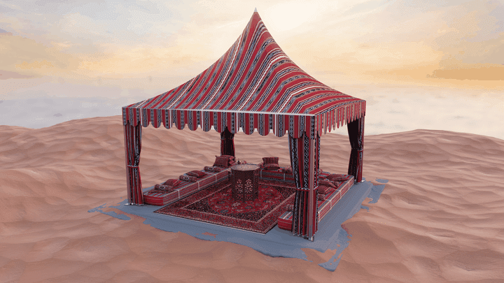تصميم داخلي لخيمة عربية