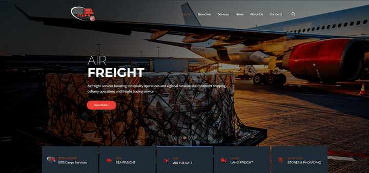 Website for Cargo Company