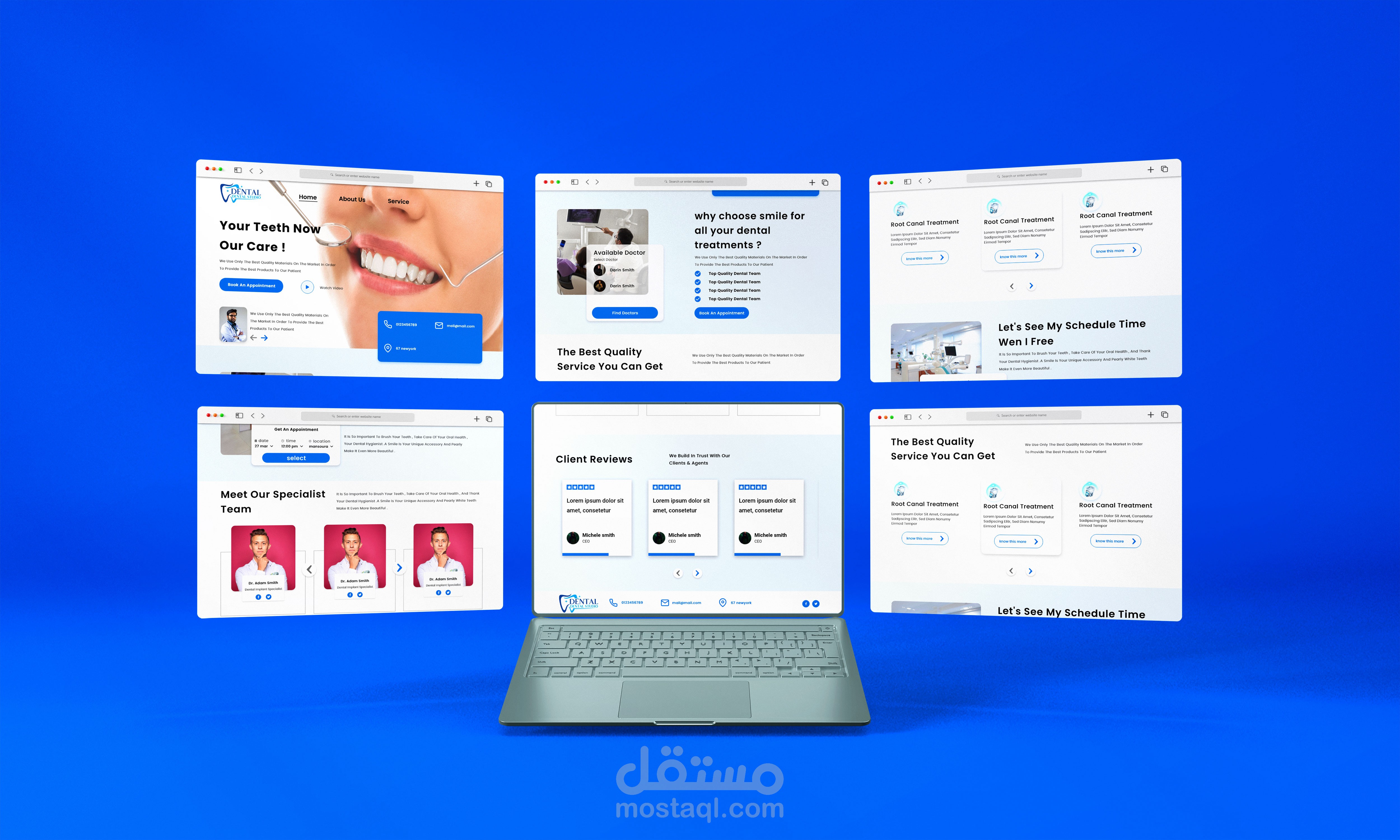 UI/UX Design (Dentist) Web Sites