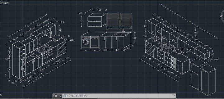 Kitchen Design Isometric view