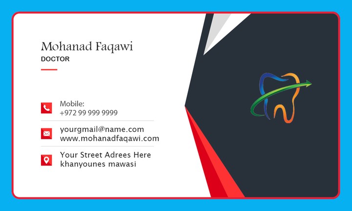 تصميم كرت اعمال Business card احترافي