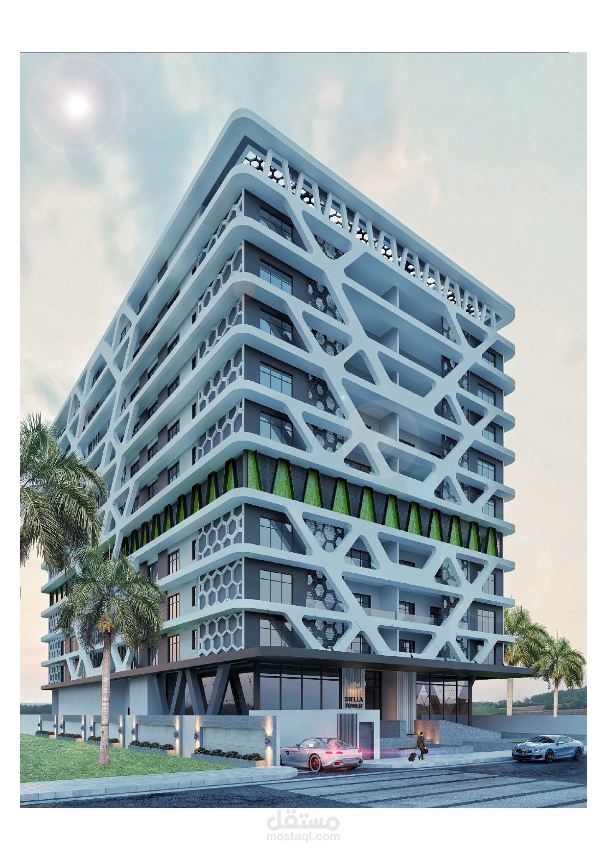 Commercial- Residential Building ( Elevations )