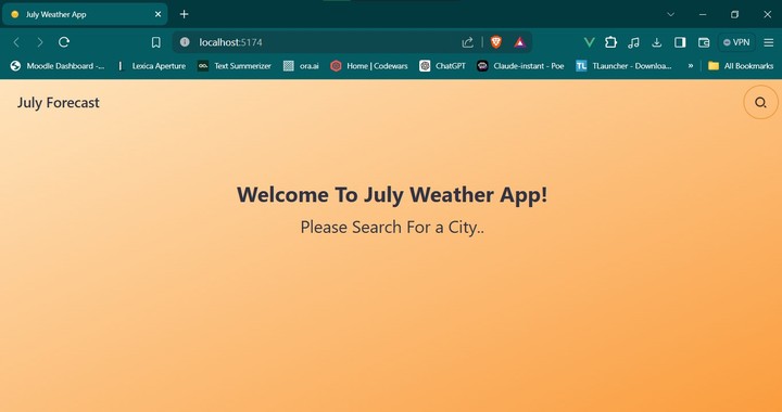 July: The Weather Web App