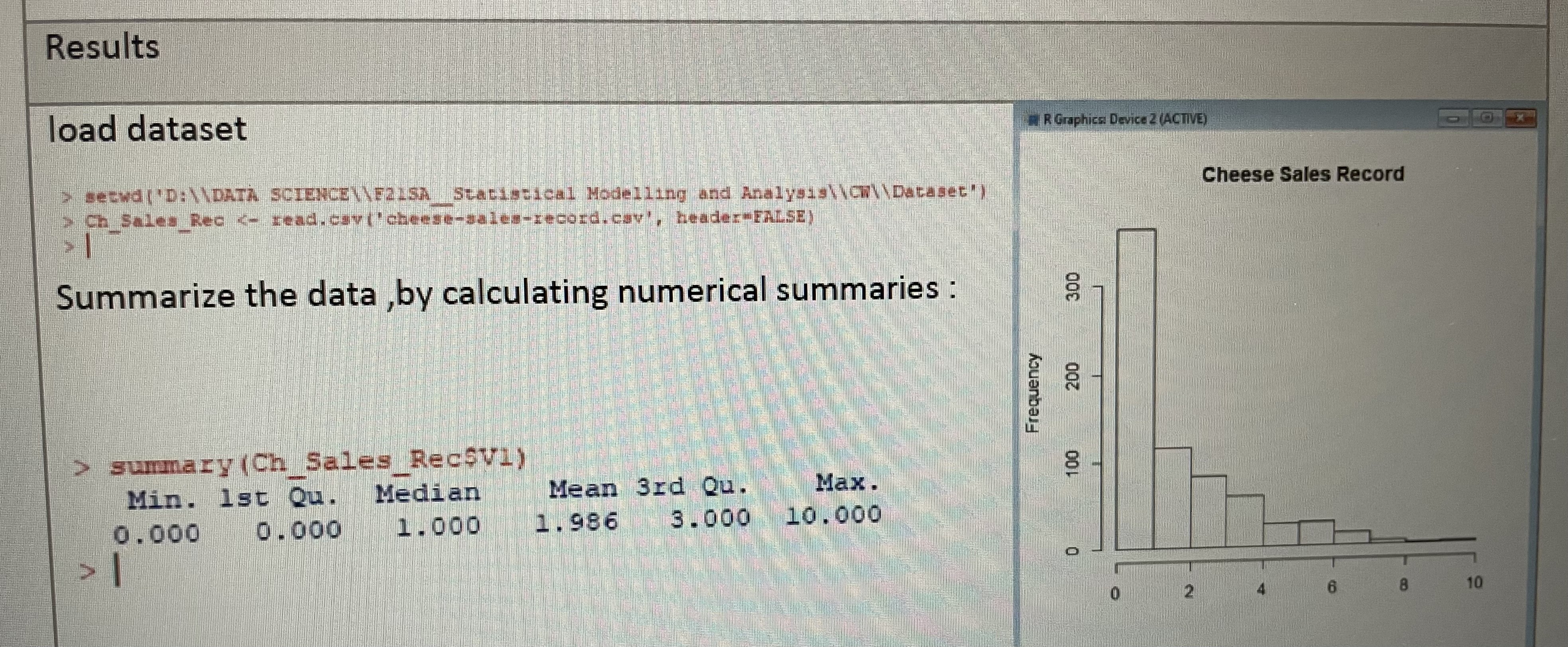 التحليل الإحصائي Statistical Analysis