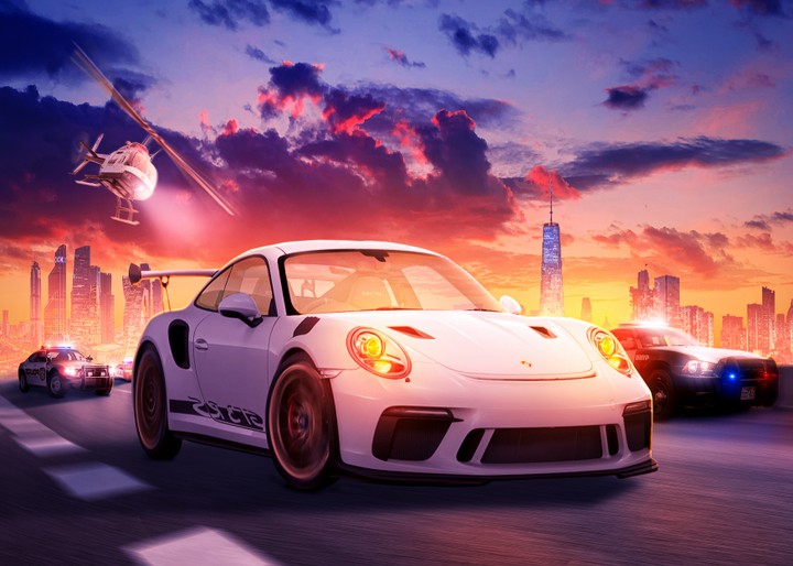 Photo Manipulation For Porshe 911 Sport Car