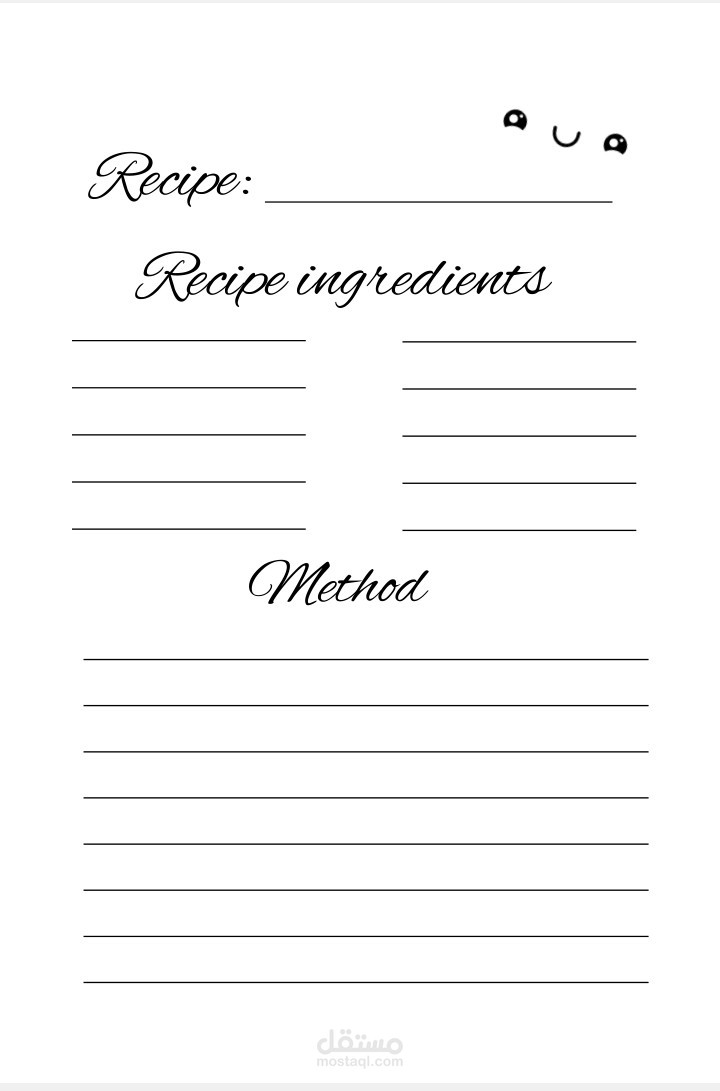 Cooking note design | مستقل