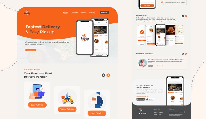 Foody App Landing Page