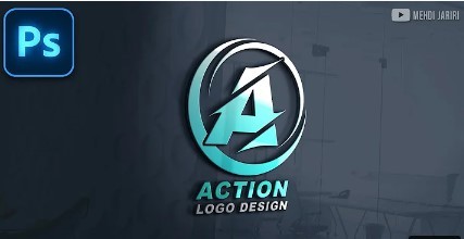 تصميم لوجو احترافي بالفوتوشوب | Action Logo Design in Photoshop