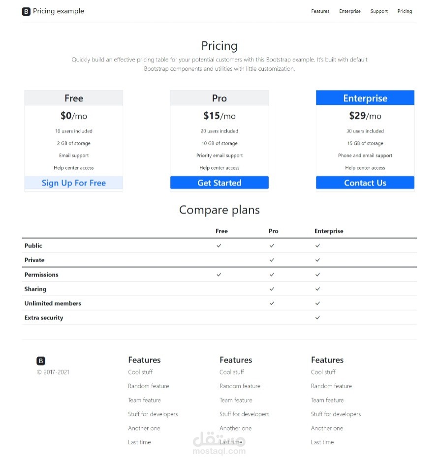 Bootstrap Template