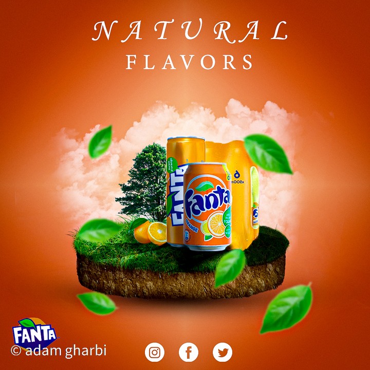 تصميم سوشيال ميديا fanta ornage