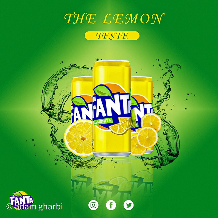 تصميم سوشيال ميديا fanta lemon