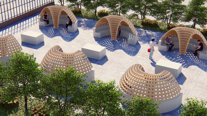 تصميم مظلات حرم جامعي Campus Pavilion Design