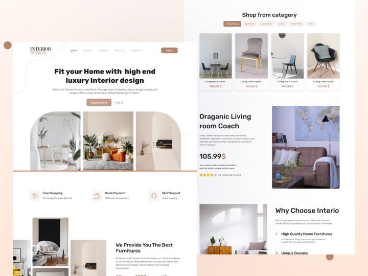 Interior Design Landing Page