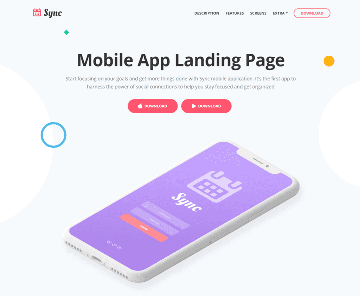 Mobile App Landing Page