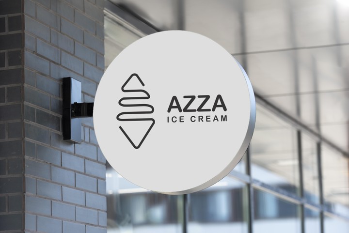 AZZA ice cream - Logo Design