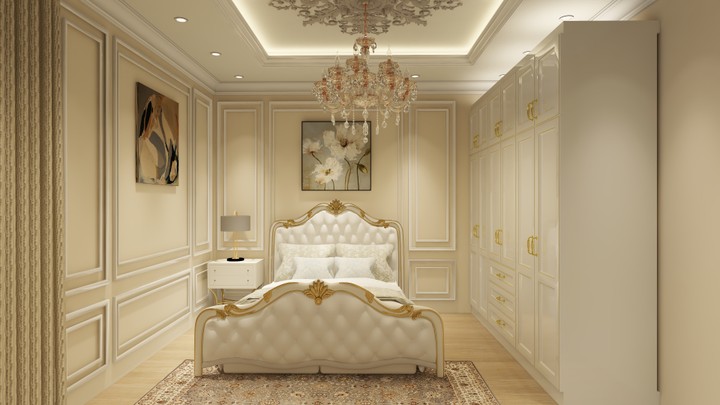 A classic bedroom interior design