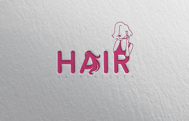 هوية بصرية ولغو لصالون HAIR