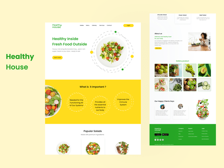 Healthy food - Landing page