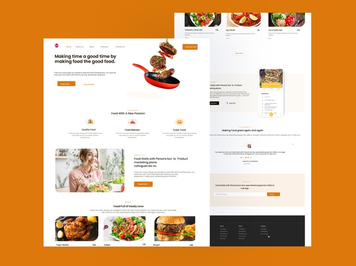 Food  Landing page