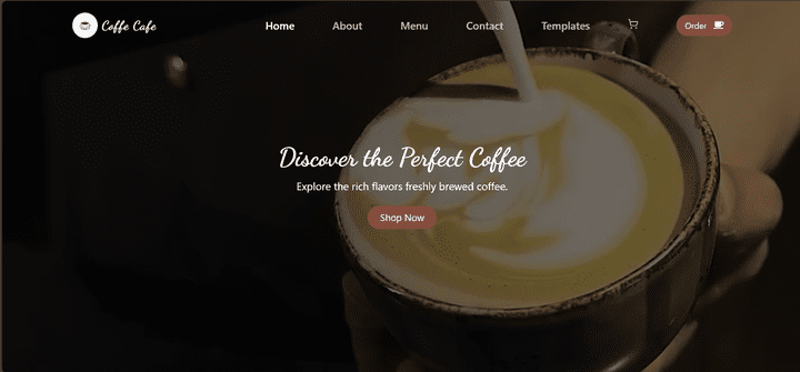 Coffee Cafe - A Modern Café Website