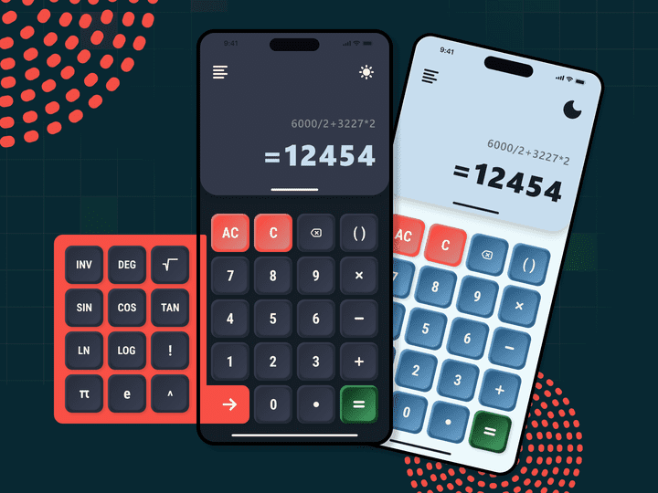 واجهة آلة حاسبة ) Calculator App (