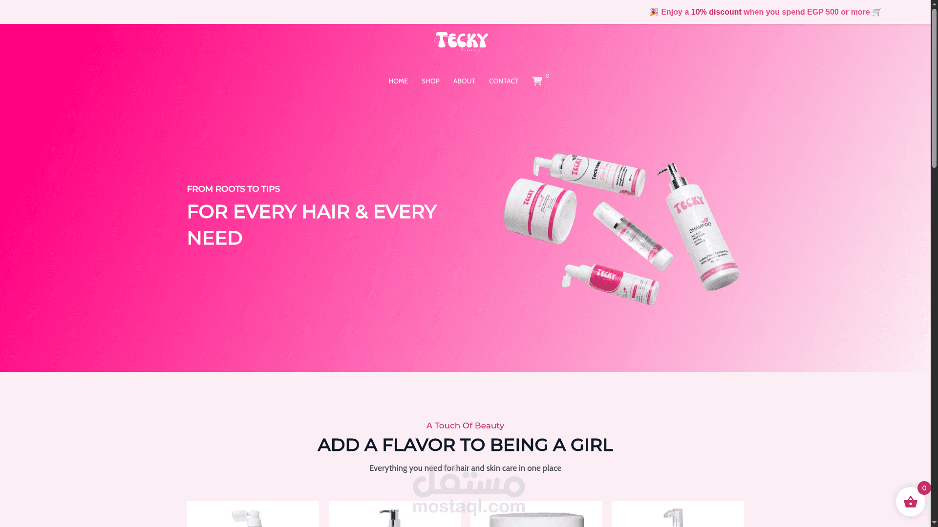 HairCare Store – E-commerce Website