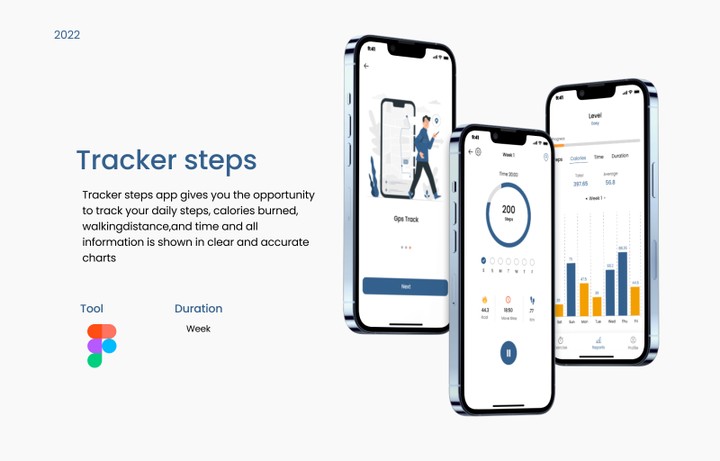 Tracker steps app تطبيق تتبع مشي - دراسة حالة