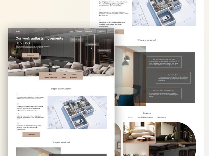 Interior design - landing page