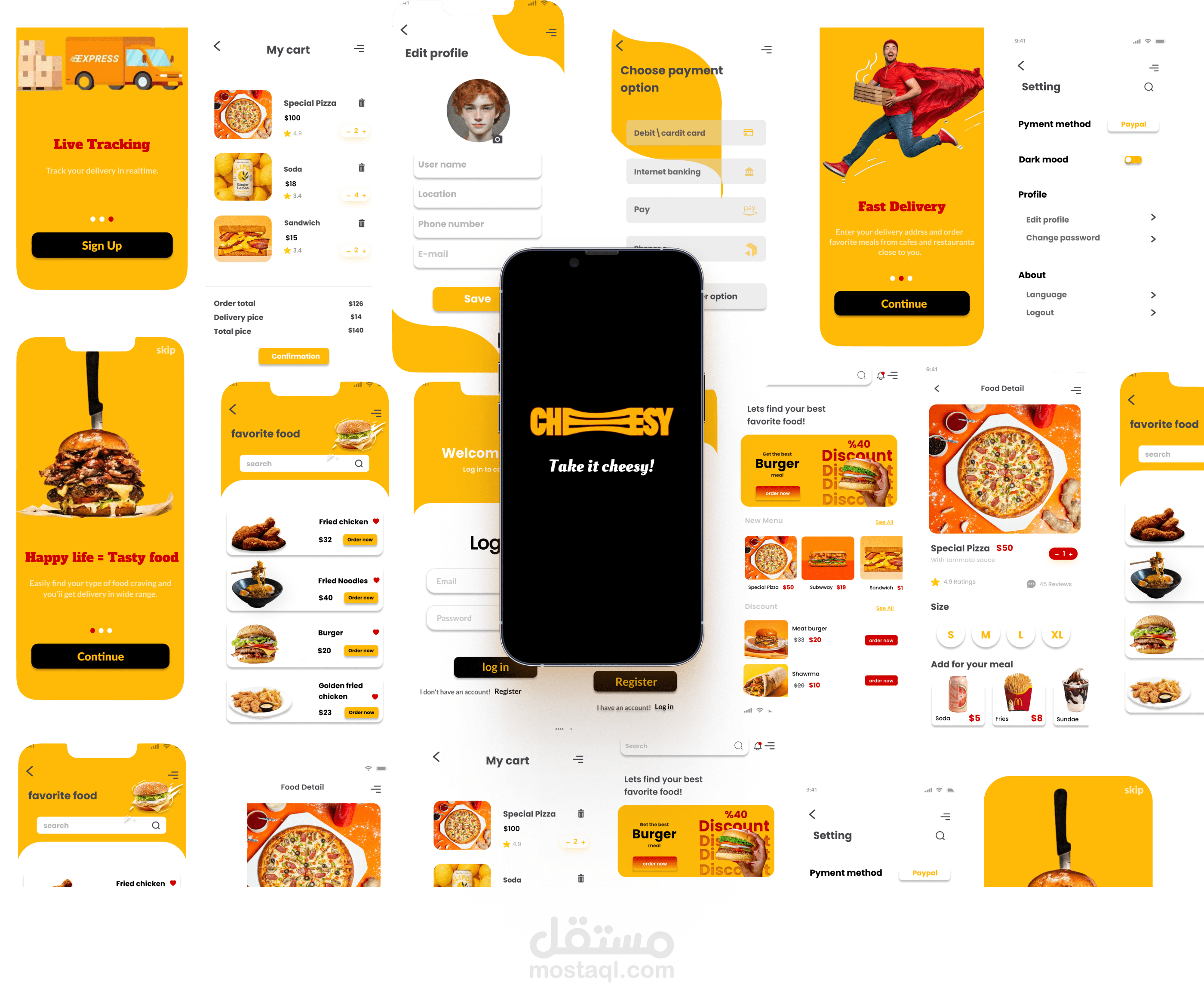 Cheesy delivery food app