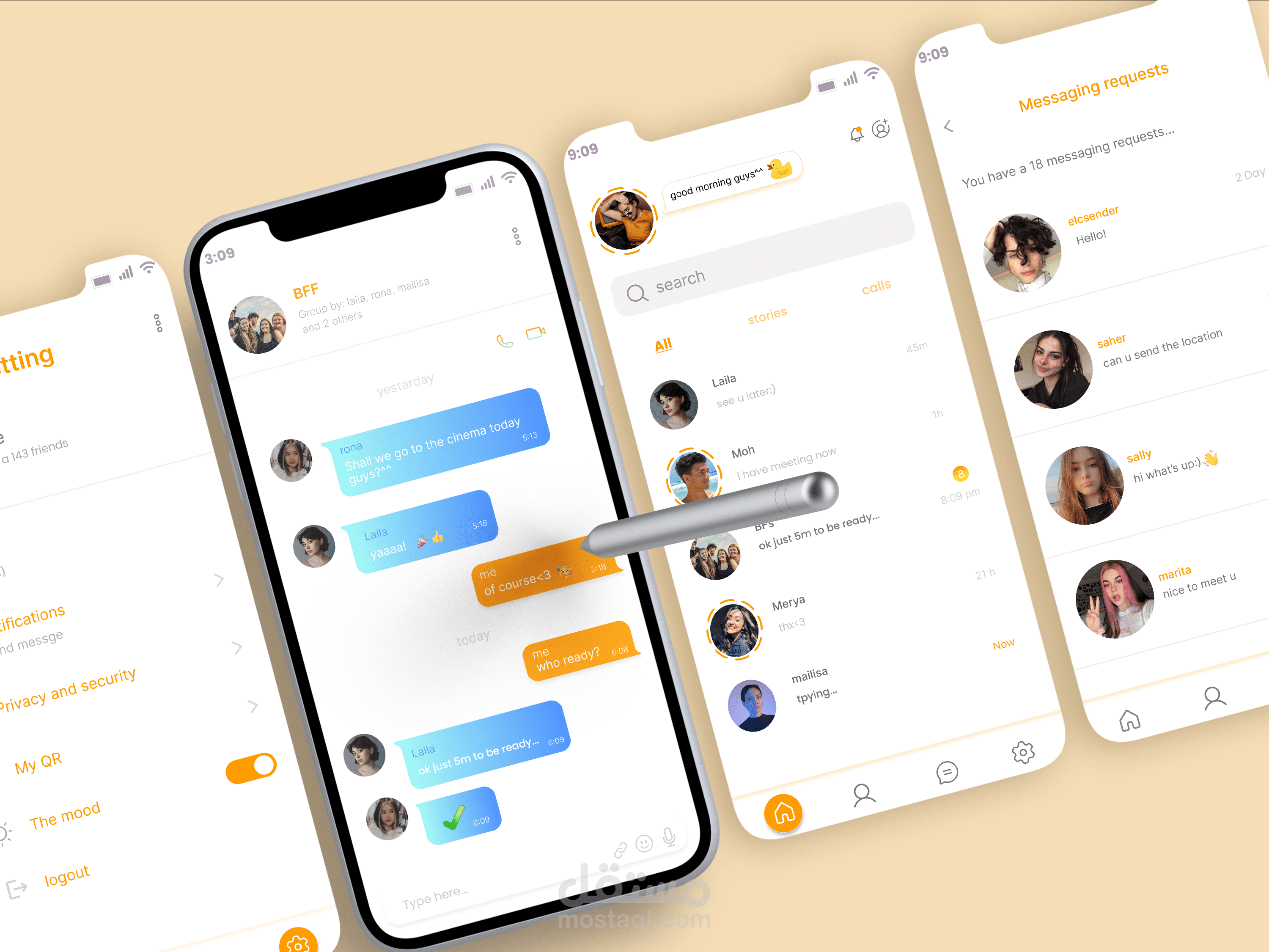 duck chat app UX-UI