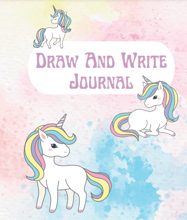 كتاب للأطفال بعنوان "Unicorn Draw And Write Journal"