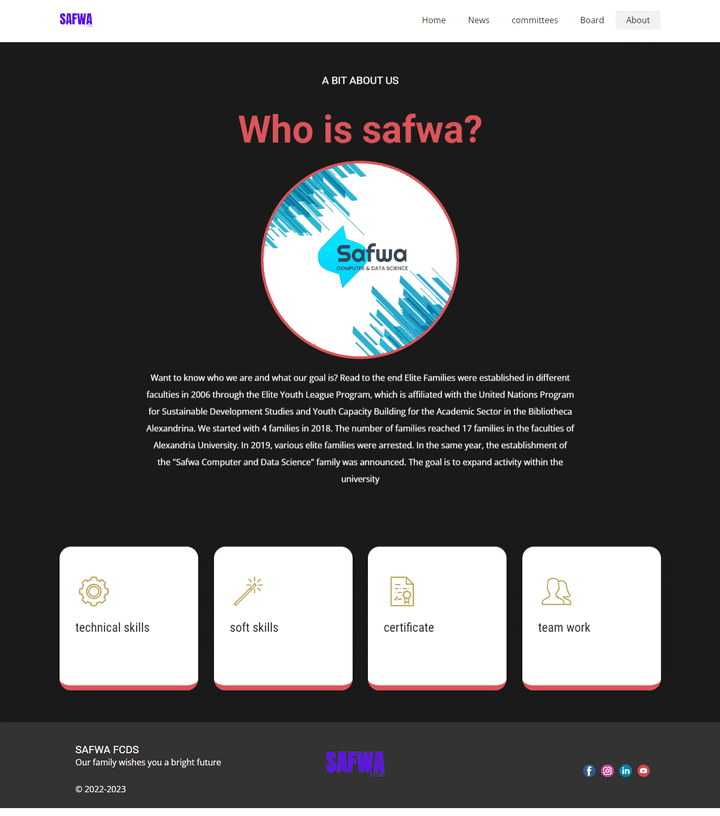 Safwa website project