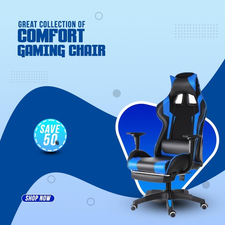 Social media design for an electronic games company, and presentation of its product, the gaming chair