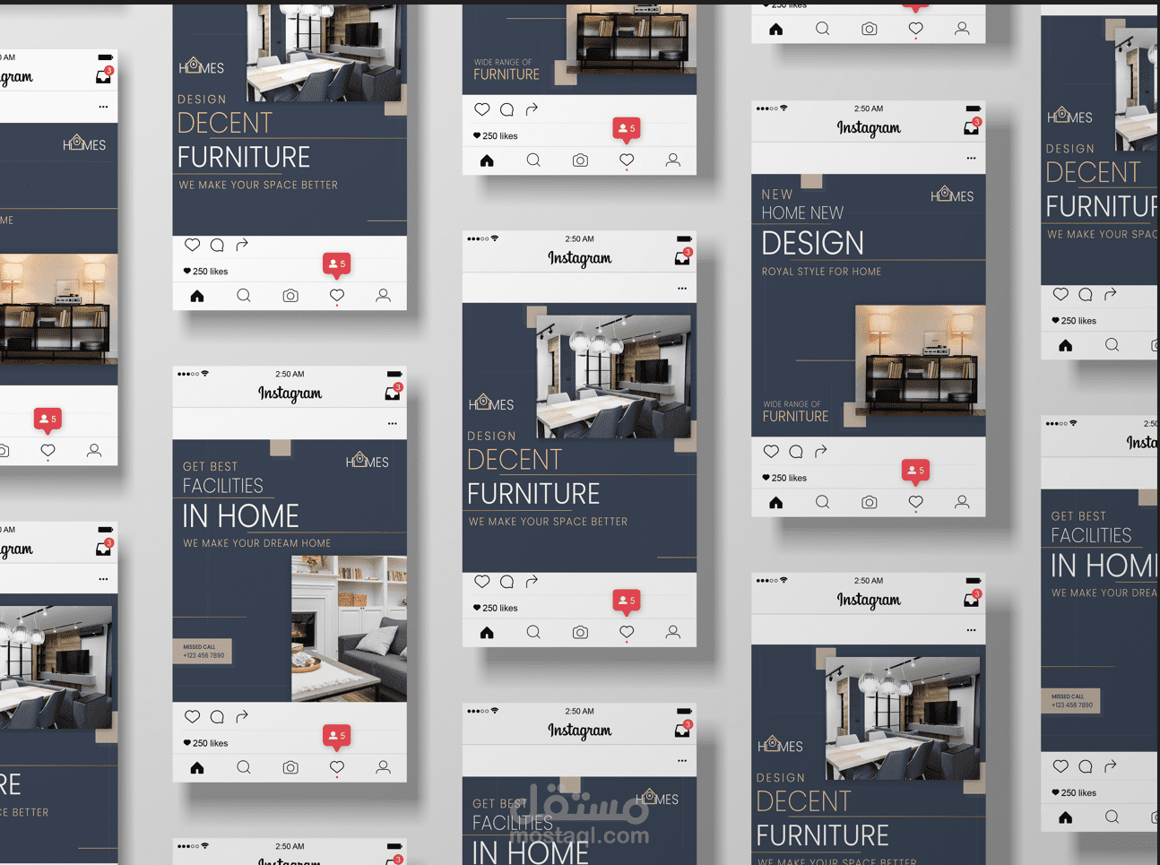 تصميمات سوشيال ميديا لصفحة بيع اثاث منزلى