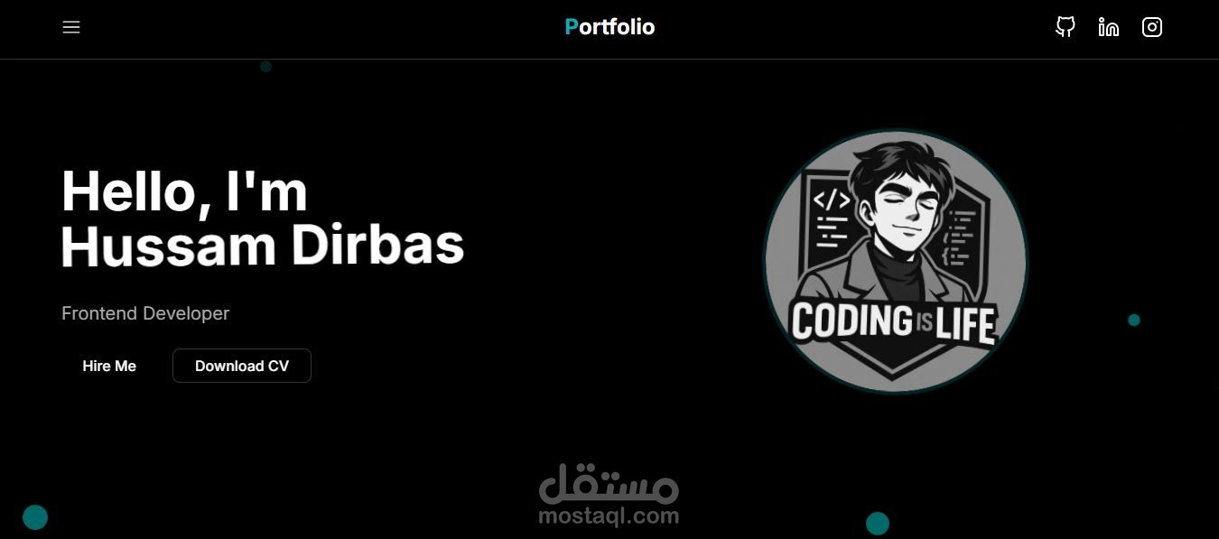 موقع شخصي (Portfolio Website)