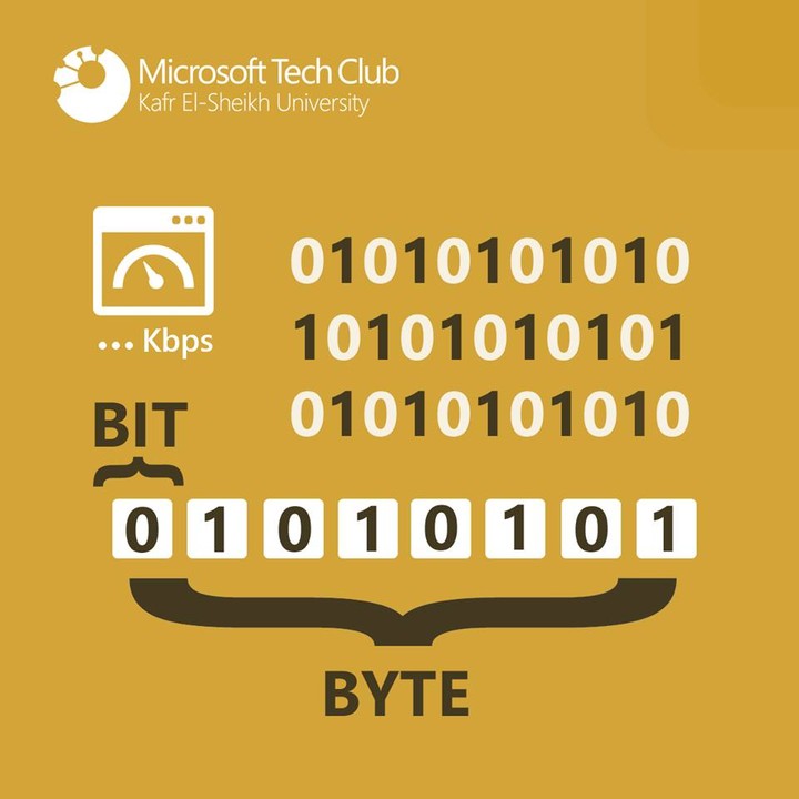 difference between bit& byte