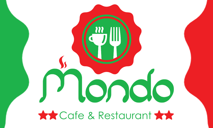 لوجو ومنيو مطعم وكافيه موندو Mondo cafe & restaurant logo and menu